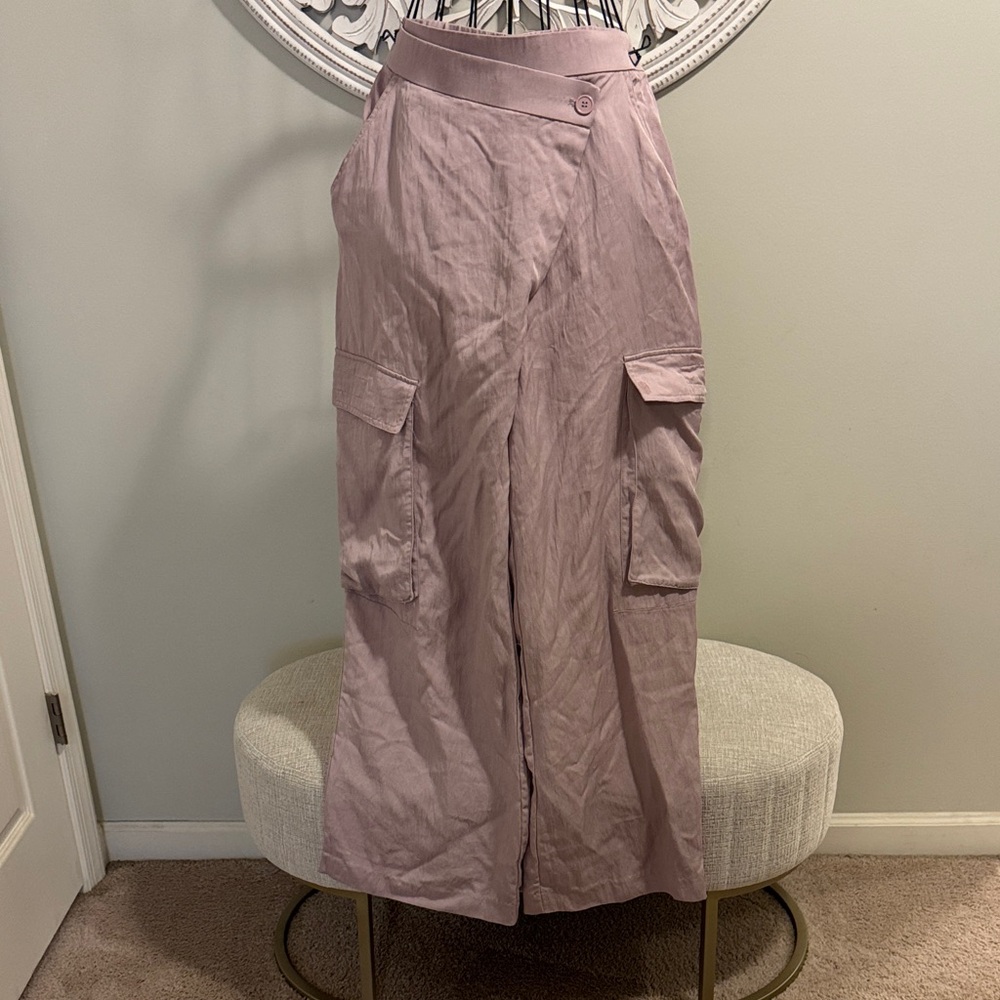Zara Light Pink Wide Leg Pants